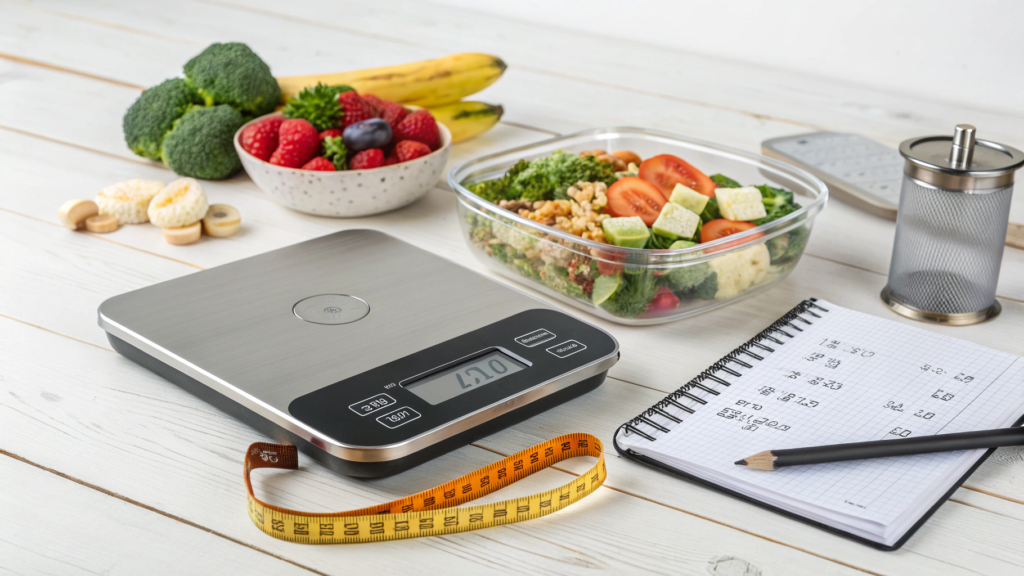 Diverse group of happy fit people maintaining healthy weight with food and social lifestyle representing sustainable weight loss.