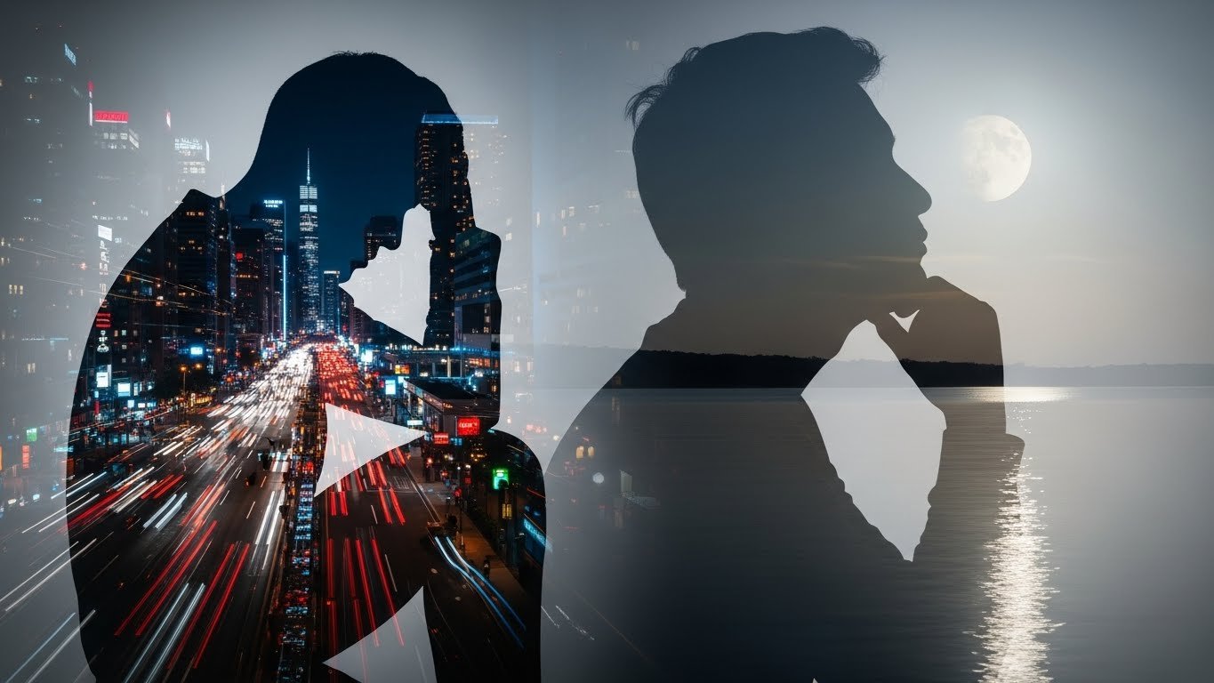 Woman meditating peacefully on a yoga mat near a large window with a nature view representing stress relief.